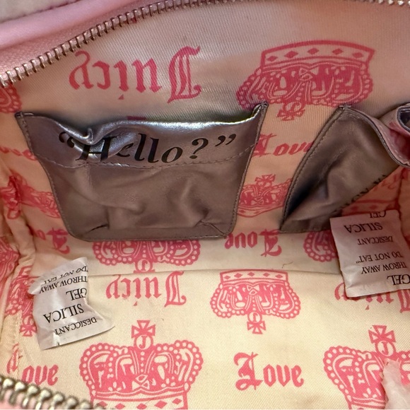 VTG Juicy Couture Cherry Zip Handbag - Pink Shoulder Purse - Picture 6 of 7